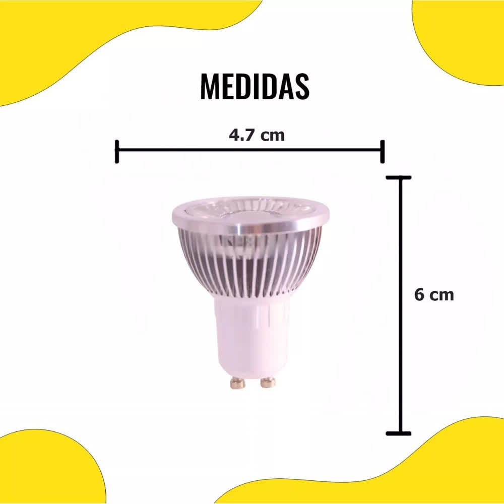 Foco LED GU10 6W 2700K 120V Difuso – Laiting